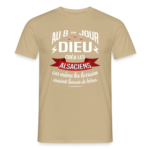 Maquette de T-shirt homme « Fierté Alsacienne Étoilée » à personnaliser