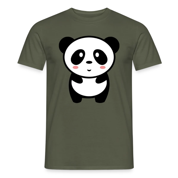 Maquette de T-shirt homme « Panda Kawaii : Adorable et Tendance » à personnaliser