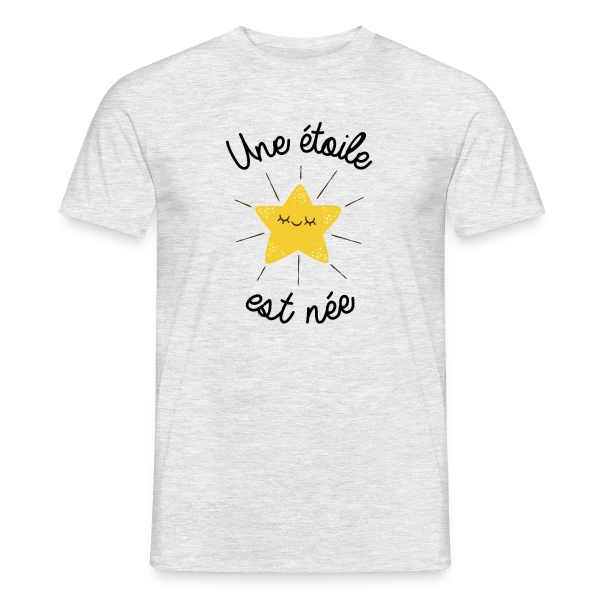 Maquette de T-shirt homme « Une Étoile est Née » à personnaliser