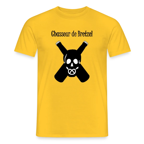 Maquette de T-shirt homme « Chasseur de Bretzel Alsacien » à personnaliser