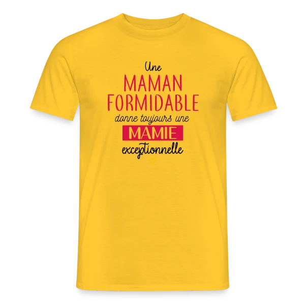 Maquette de T-shirt homme « Mamie Exceptionnelle » à personnaliser