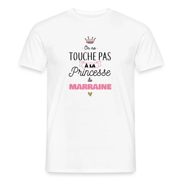 Maquette de T-shirt homme « Ma Princesse de Marraine » à personnaliser