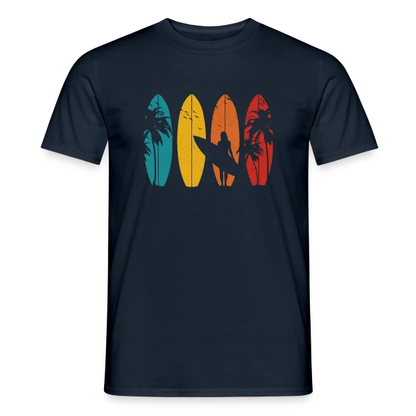 Maquette de T-shirt homme « Surfeur Vintage | Cadeau Rétro » à personnaliser