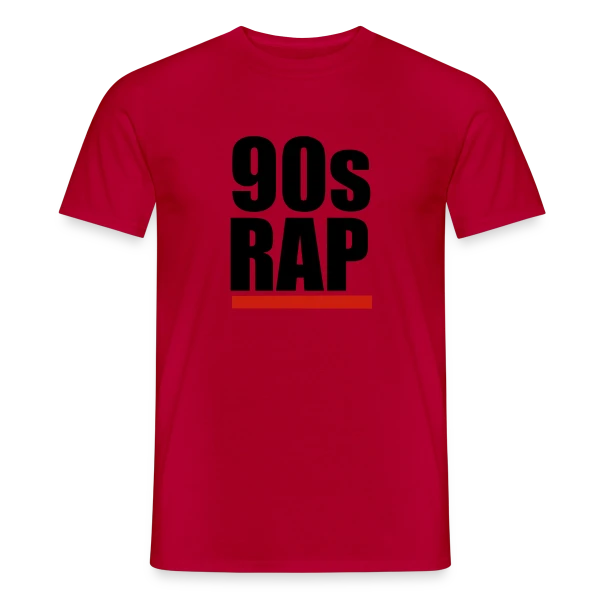 Maquette de T-shirt homme « Rap Années 90 Style » à personnaliser