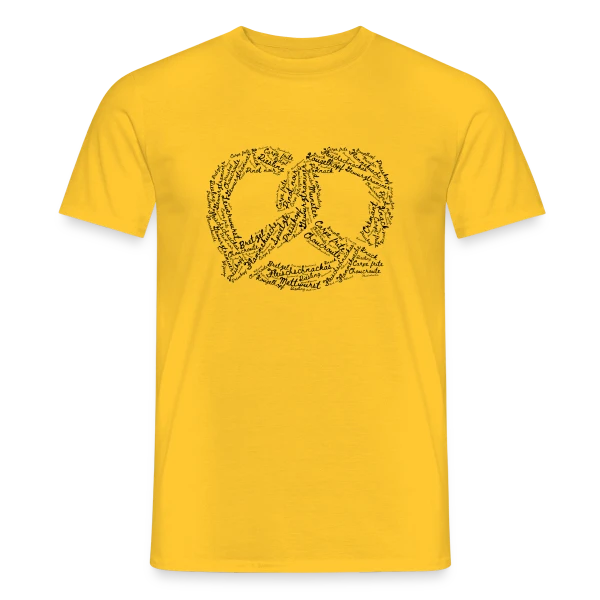 Brezel Mots Alsaciens Gourmands sur T-shirt homme
