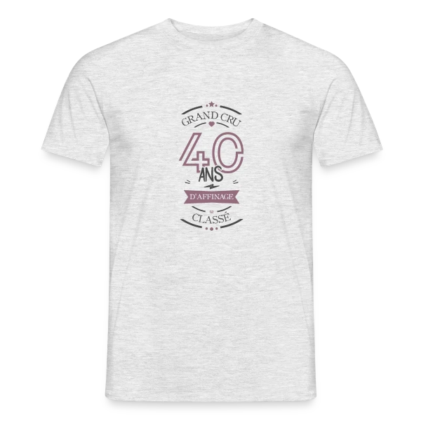 Maquette de T-shirt homme « 40 Ans d'Affinage : T-shirt Humour Anniversaire » à personnaliser