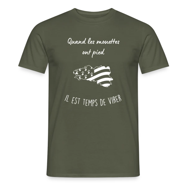 Maquette de T-shirt homme « Bretagne Élégante » à personnaliser