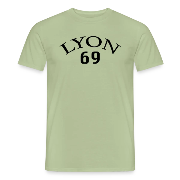 Maquette de T-shirt homme « Lyon 69 Classique » à personnaliser