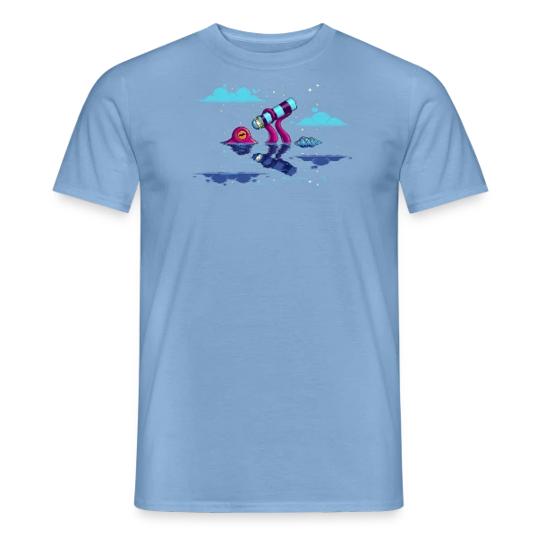 Maquette de T-shirt homme « Octocurious : Poulpe Curieux Nocturne » à personnaliser