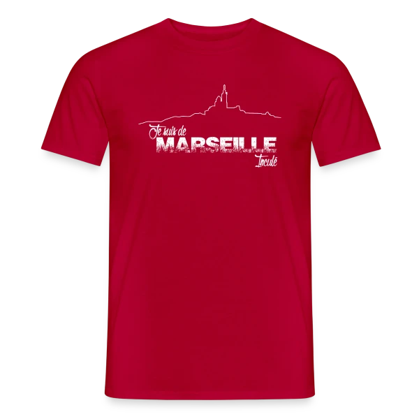 Maquette de T-shirt homme « Je Suis de Marseille Fierté » à personnaliser