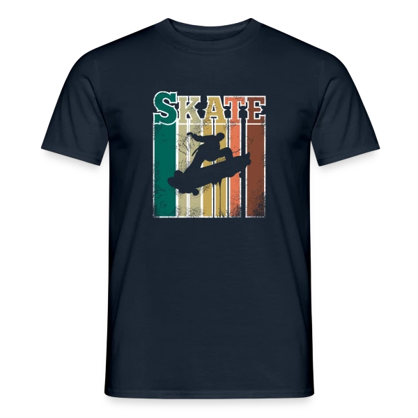 Maquette de T-shirt homme « Skate Esprit Rétro Vintage » à personnaliser