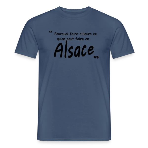 Maquette de T-shirt homme « Design Alsace pour Alsaciens » à personnaliser