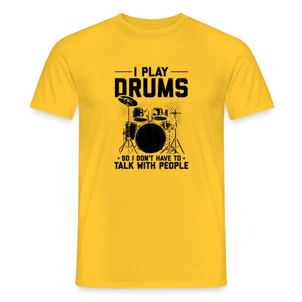 Maquette de T-shirt homme « Batteur & Musicien Passionné » à personnaliser