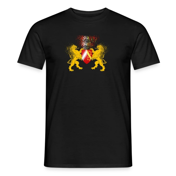Blason Alsace - Les Lions Gardiens sur T-shirt homme