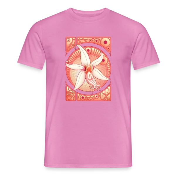 Maquette de T-shirt homme « Orchidée : Élégance Florale Délicate » à personnaliser