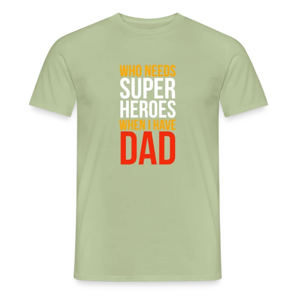 Maquette de T-shirt homme « Super Papa - Mon Héro du Quotidien » à personnaliser