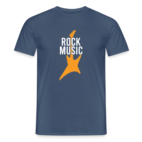Maquette de T-shirt homme « Rock Musique & Guitare Électrique » à personnaliser
