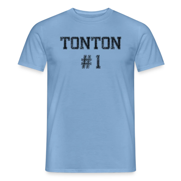 Maquette de T-shirt homme « Tonton #1 - Le Meilleur des Oncles » à personnaliser
