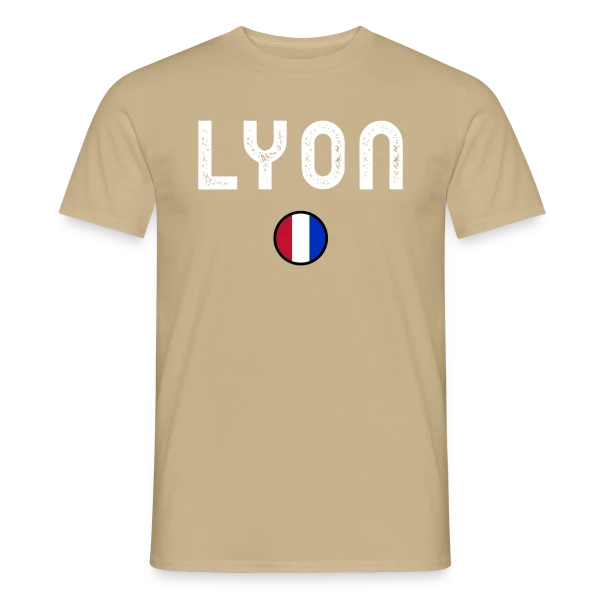 Maquette de T-shirt homme « Drapeau Français Rond » à personnaliser