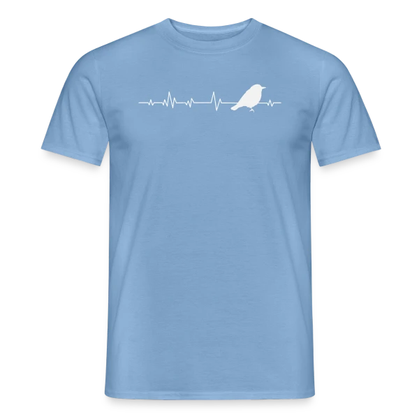 Maquette de T-shirt homme « Silhouette Oiseau Élégant » à personnaliser