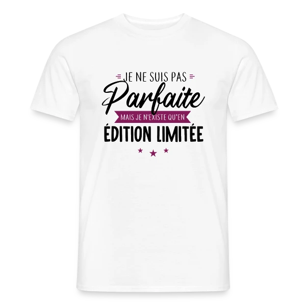 Maquette de T-shirt homme « Femme "Je Suis Une Édition Limitée" » à personnaliser