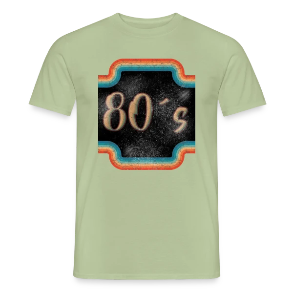 Maquette de T-shirt homme « Rétro Années 80 Vintage » à personnaliser