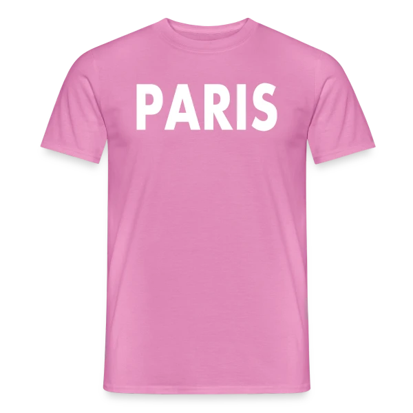 Maquette de T-shirt homme « Paris Minimaliste » à personnaliser