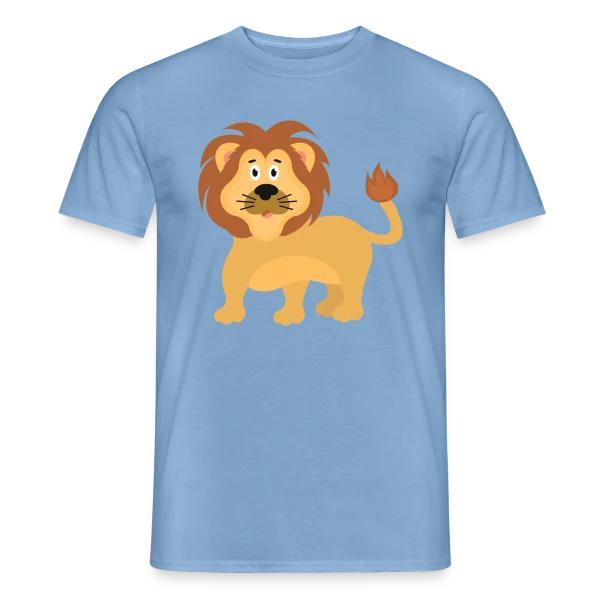 Maquette de T-shirt homme « Petit Lion Mignon » à personnaliser