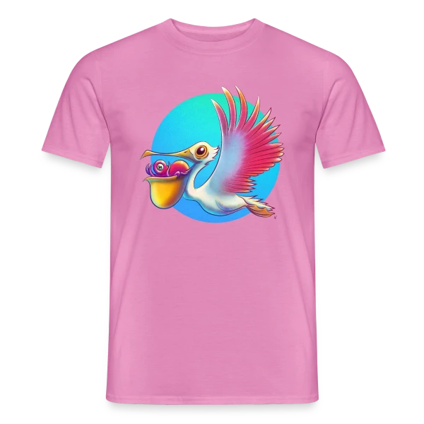 Maquette de T-shirt homme « Pélican Livreur de Bébés Poulpes » à personnaliser
