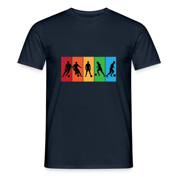 Maquette de T-shirt homme « Passion Football : Joueurs et Compétitions » à personnaliser