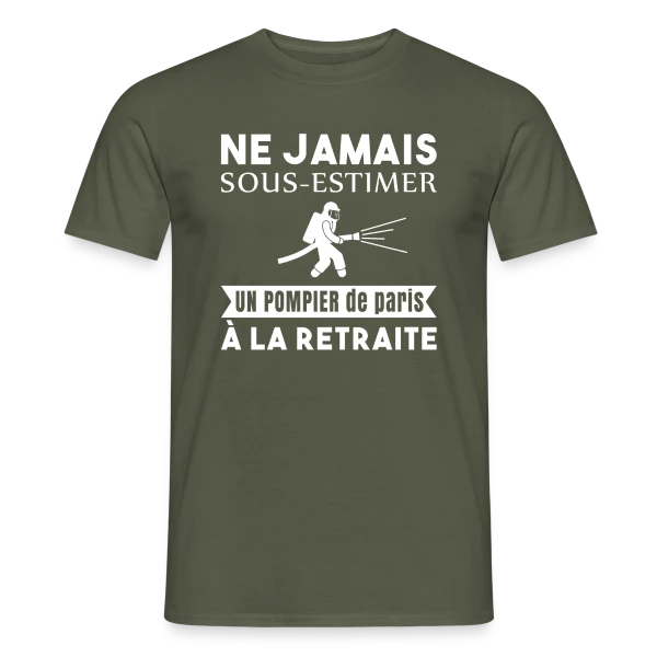 Pompier de Paris Retraité sur T-shirt homme