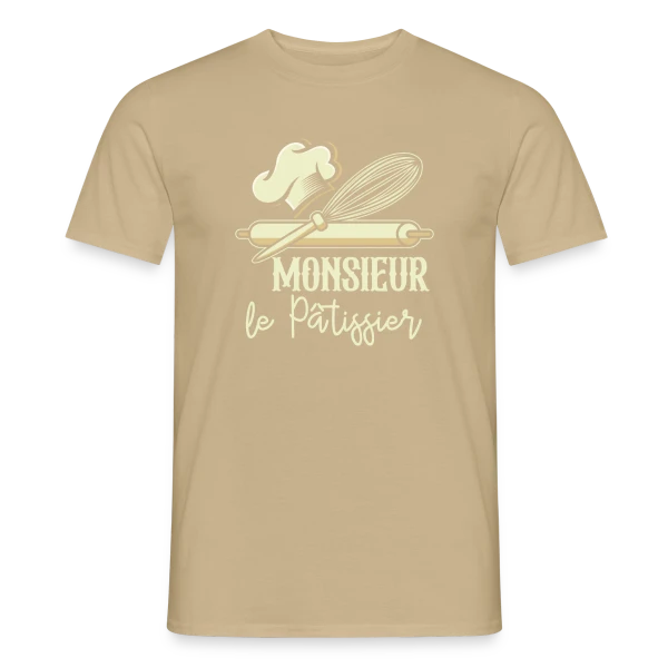 Monsieur Le Pâtissier - Passion Gâteaux & Humour sur T-shirt homme