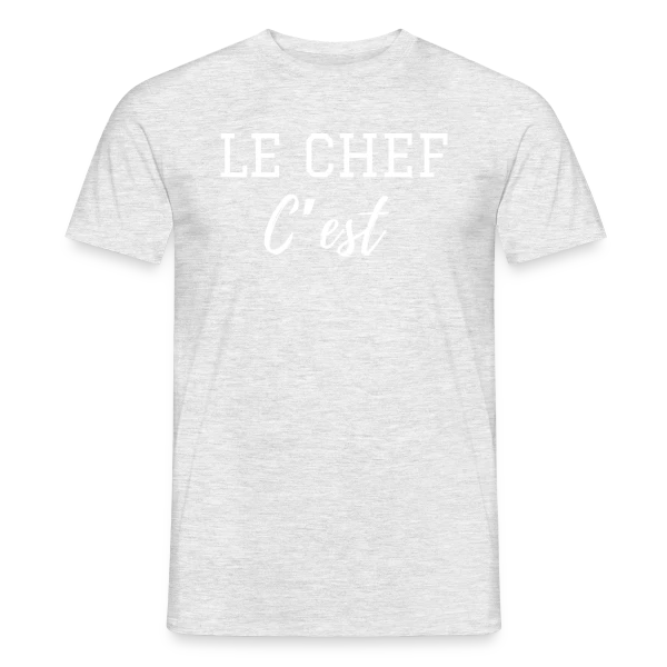 Maquette de T-shirt homme « Motif Personnalisé : Mon Prénom en Cuisine » à personnaliser