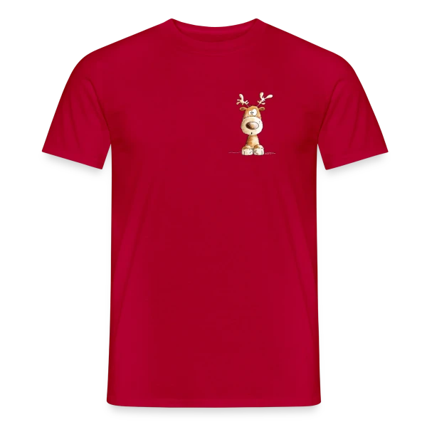 Maquette de T-shirt homme « Petit renne de Noël "Ho Ho Ho" - Modartis » à personnaliser