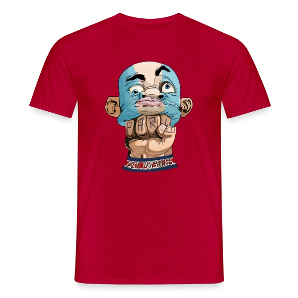 Maquette de T-shirt homme « Poing Paris Anti-Marseille » à personnaliser