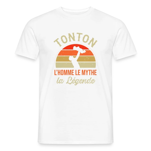 Maquette de T-shirt homme « Tonton : L'Homme, Le Mythe, La Légende » à personnaliser
