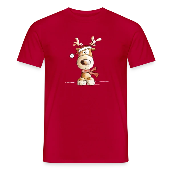 Renne de Noël Rigolo Ho Ho Ho ! sur T-shirt homme