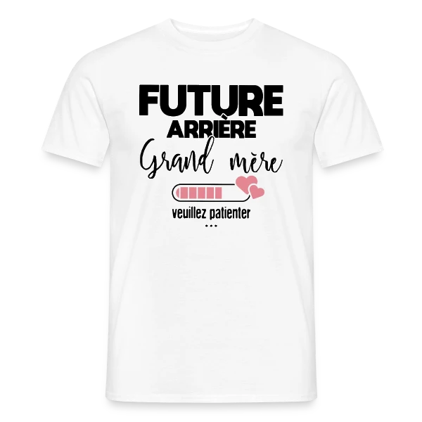 Maquette de T-shirt homme « Future Arrière-Grand-Mère : La Belle Annonce » à personnaliser