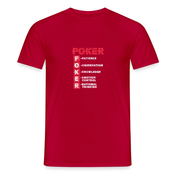 Maquette de T-shirt homme « La Vie est un Poker » à personnaliser