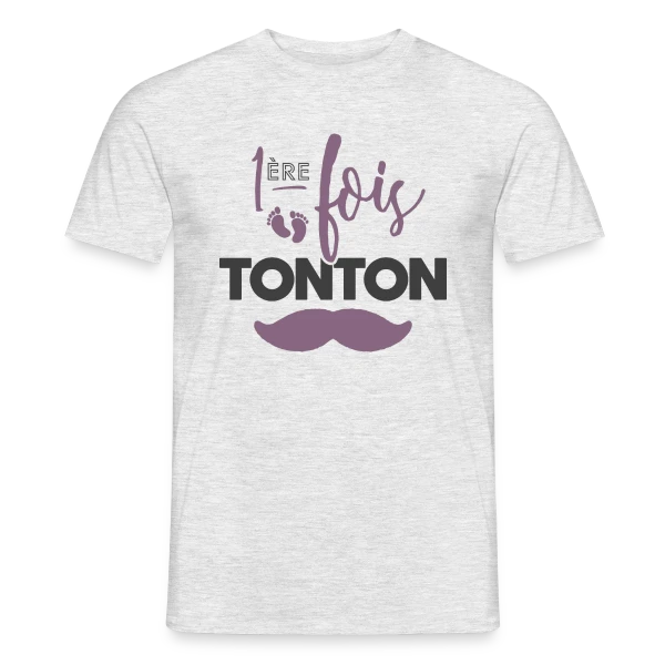 Maquette de T-shirt homme « Tonton Première Fois : La Fierté Assumée » à personnaliser