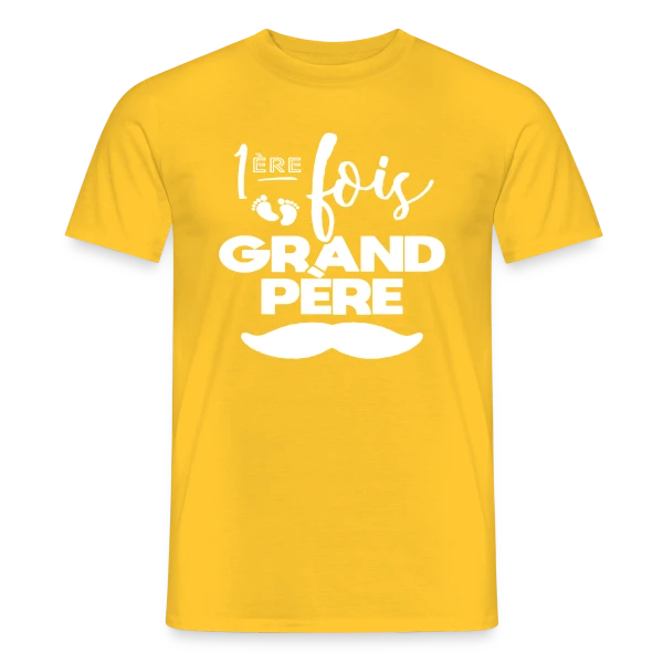 Maquette de T-shirt homme « Futur Grand-Père » à personnaliser