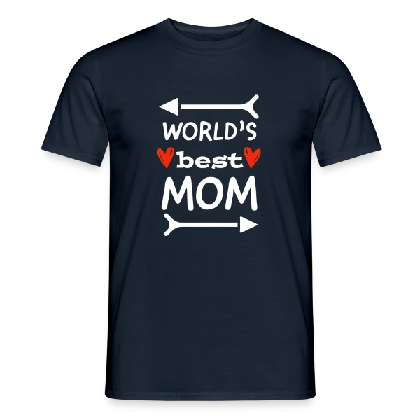 Maquette de T-shirt homme « Joyeuse Fête des Mères : Amour et Tendresse » à personnaliser