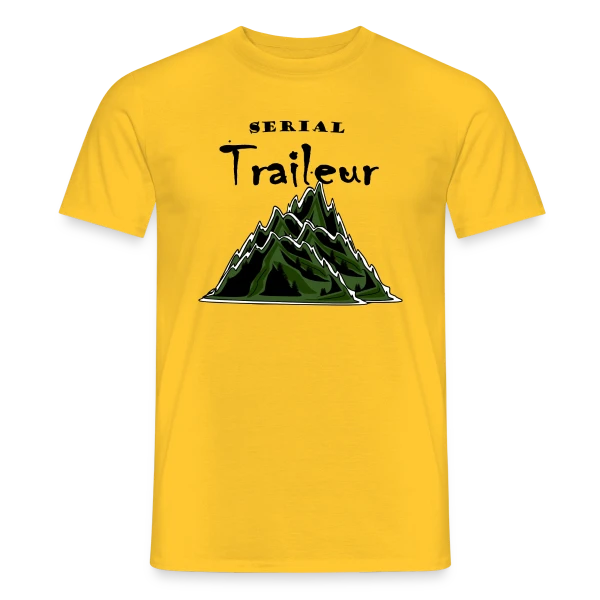 Maquette de T-shirt homme « Serial Traileur » à personnaliser
