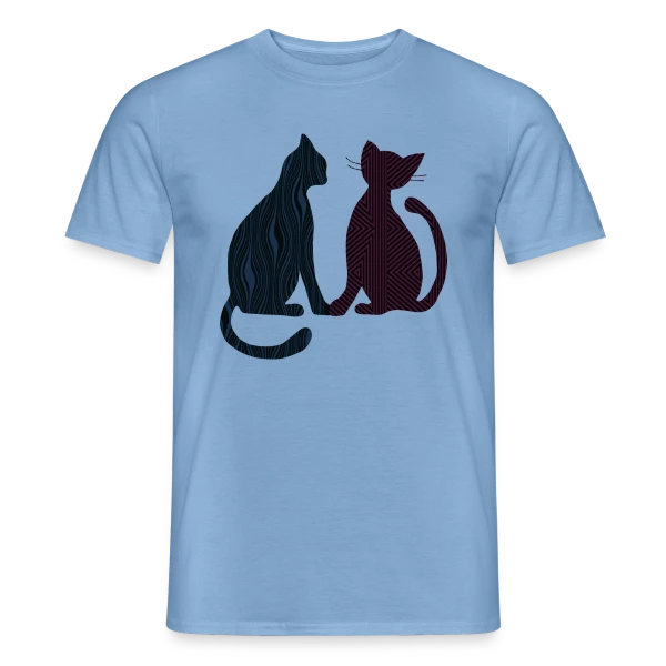Maquette de T-shirt homme « Amour Félin » à personnaliser
