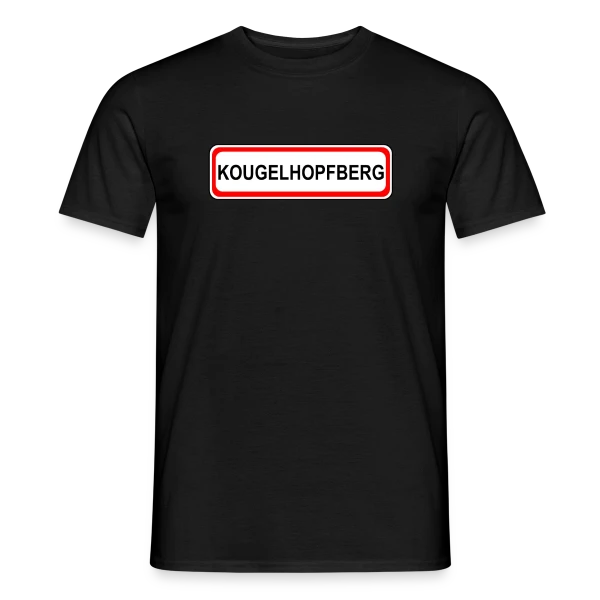 Maquette de T-shirt homme « Kougelhopfberg: Le Sommet du Goût Alsacien » à personnaliser