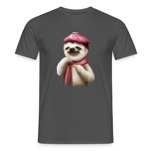 Maquette de T-shirt homme « La Fièvre du Paresseux » à personnaliser