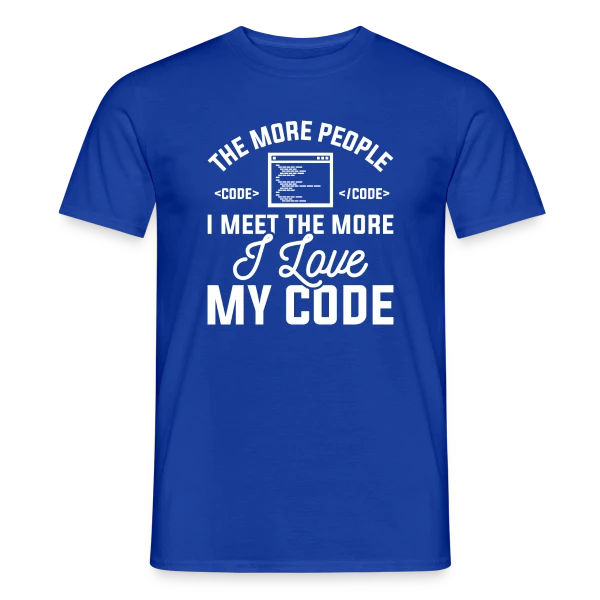 Maquette de T-shirt homme « 'I Love My Code' - Développeur Passionné » à personnaliser