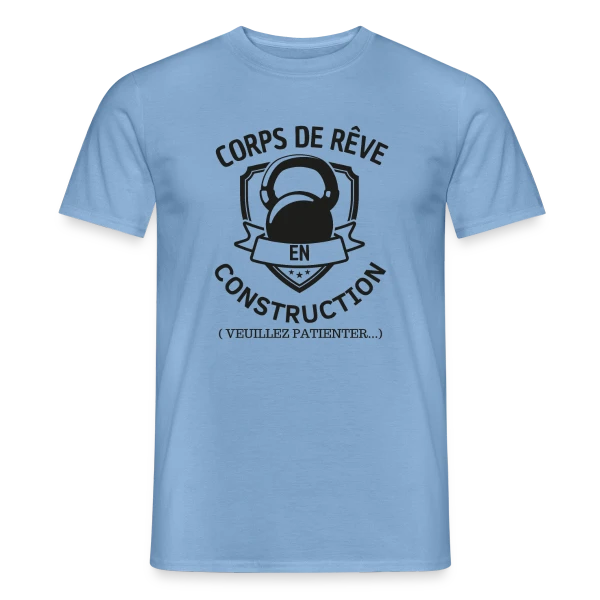 Maquette de T-shirt homme « Humour Musculation: Le Classique » à personnaliser