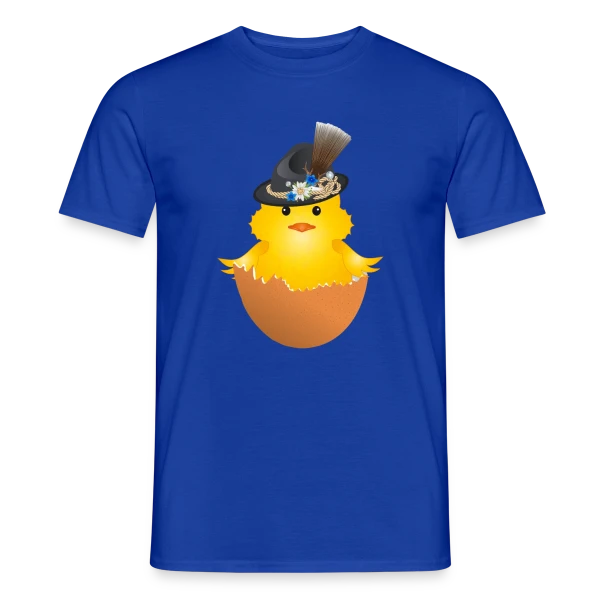 Maquette de T-shirt homme « Adorable Poussin Bavarois en Costume Traditionnel » à personnaliser