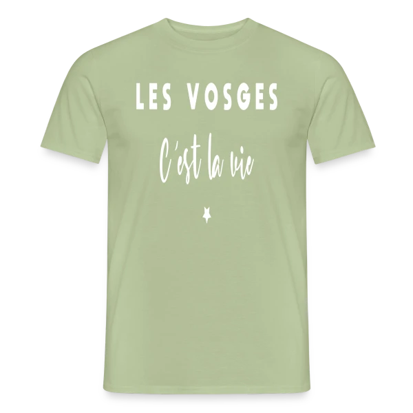Maquette de T-shirt homme « Les Vosges, C'est la Vie ! » à personnaliser